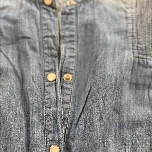 Jessica Simpson Blue Denim Blouse M - Picture 4 of 6